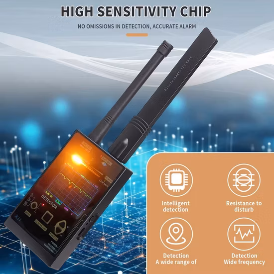 Détecteur portatif de bogue de RF détecteur de caméra cachée de WiFi Anti